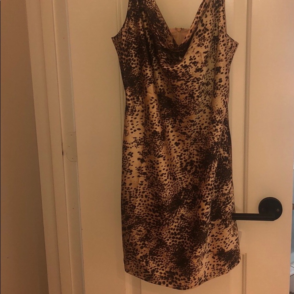 Animal print silk dress